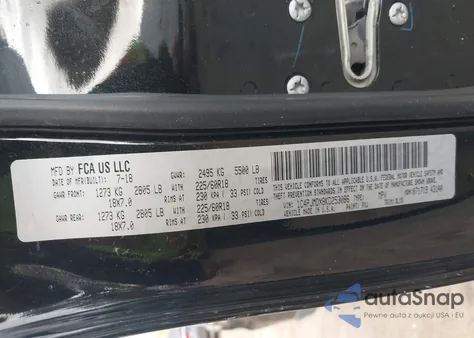 2019 Jeep Cherokee Limited 4X4 from USA, damaged, VIN 1C4PJMDX8KD253086